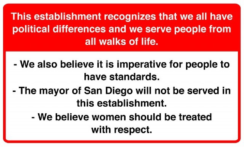 Glenn Beck takes credit for San Diego Hooters sign banning Mayor Bob Filner