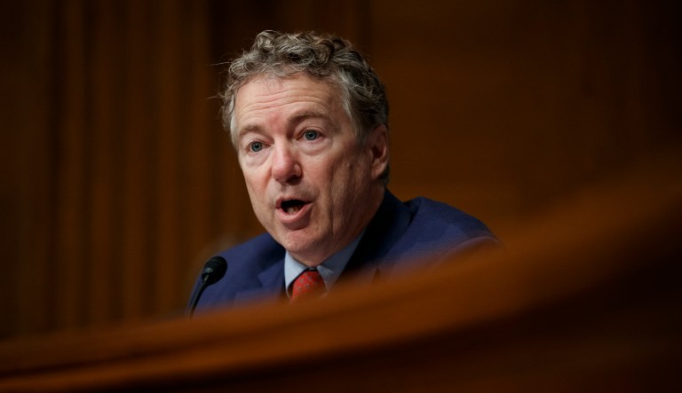 Sen. Rand Paul, R-Ky., speaks during a Senate Committee on Health, Education, Labor, and Pensions hearing on Capitol Hill in Washington, Tuesday, March 5, 2019, to examine vaccines, focusing on preventable disease outbreaks. 