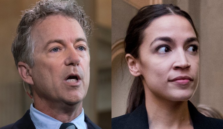 Rand Paul and Alexandria Ocasio-Cortez.