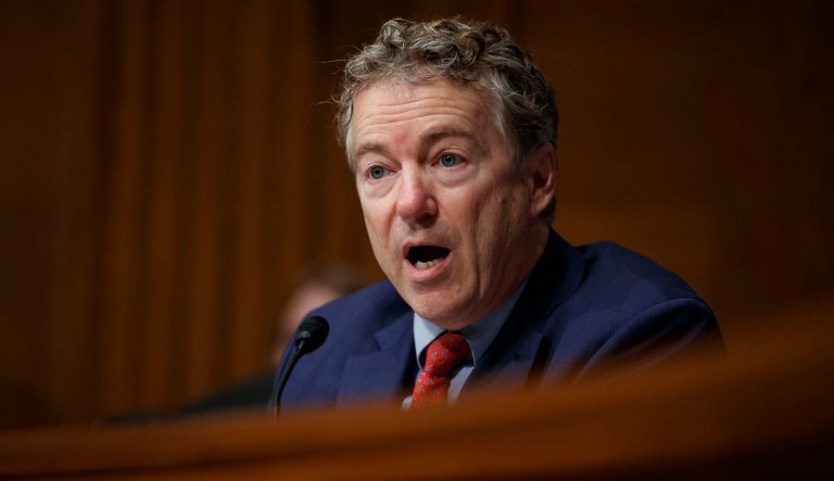 Sen. Rand Paul, R-Ky., speaks during a Senate Committee on Health, Education, Labor, and Pensions hearing on Capitol Hill in Washington, Tuesday, March 5, 2019, to examine vaccines, focusing on preventable disease outbreaks. 