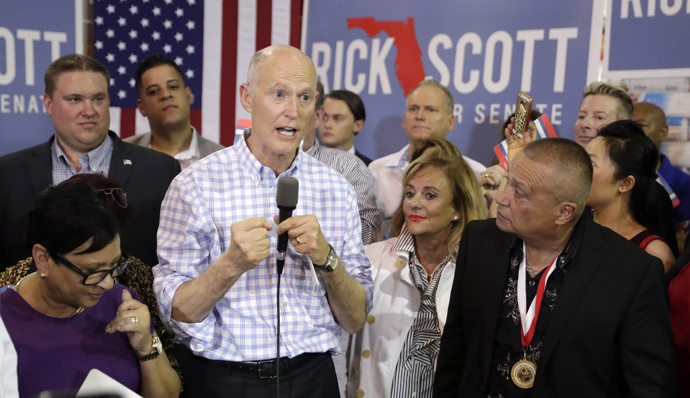 Rick Scott suspends Senate campaign as Florida prepares for Hurricane Michael
