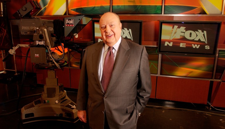 FILE - In this Sept. 29, 2006 file photo, Fox News CEO Roger Ailes poses at Fox News in New York.  Fox News said on Thursday, May 18, 2017, that Ailes has died. He was 77.