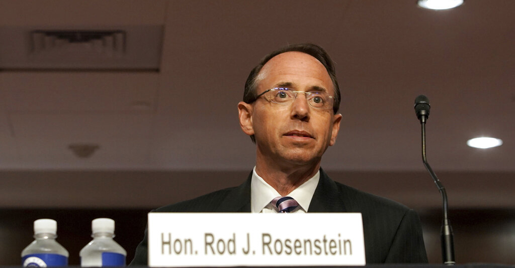 Rod Rosenstein says he would not have signed Carter Page FISA warrant with knowledge he has now