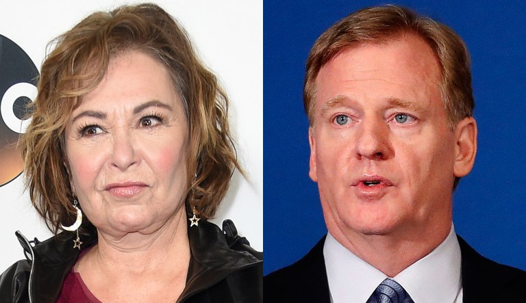 Roseanne Barr and Roger Goodell.