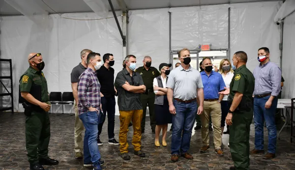 Press blocked from viewing new Texas border facility
