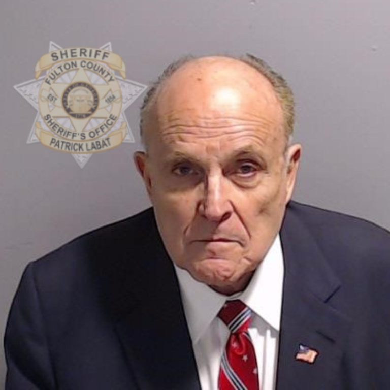Former New York City Mayor Rudy Giuliani's booking photo, Aug. 23, 2023.