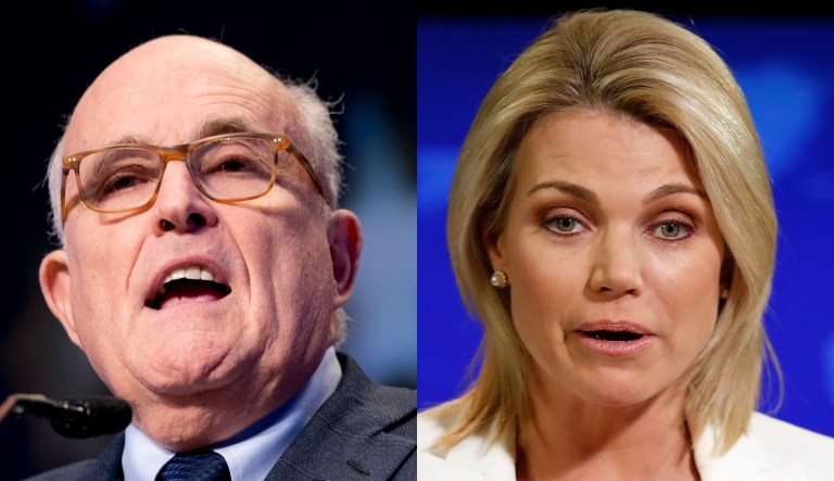 Rudy Giuliani and Heather Nauert.