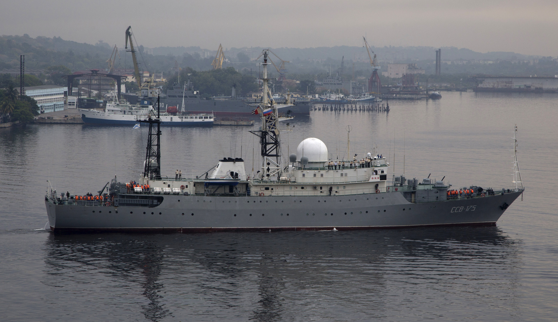 Russian spy ship operating in ‘unsafe manner’ off US coast