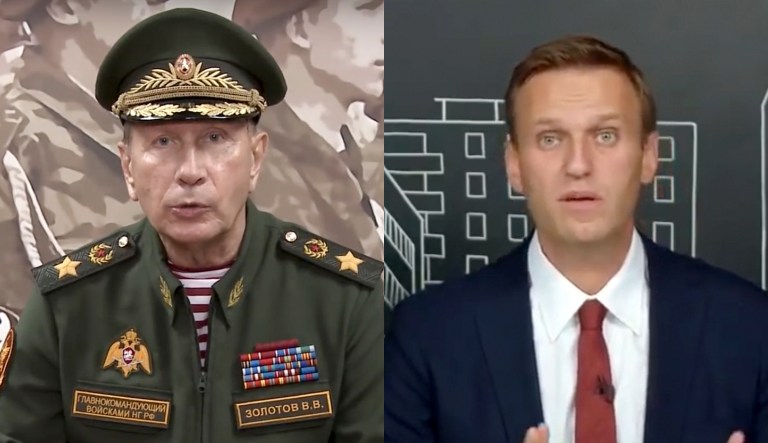 Viktor Zolotov and Alexi Navalny