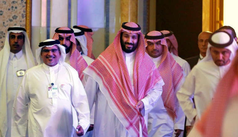Saudi Crown Prince, Mohammed bin Salman arrives to attend the second day of  the Future Investment Initiative conference, in Riyadh, Saudi Arabia, Wednesday, Oct. 24, 2018. The Crown Prince will address the international investment summit, his first such comments since the killing earlier this month of Washington Post columnist Jamal Khashoggi at the Saudi Consulate in Istanbul.