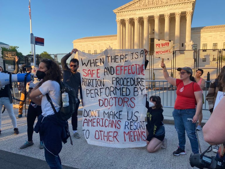 WATCH: Pro-abortion rights protesters march from Supreme Court to Capitol