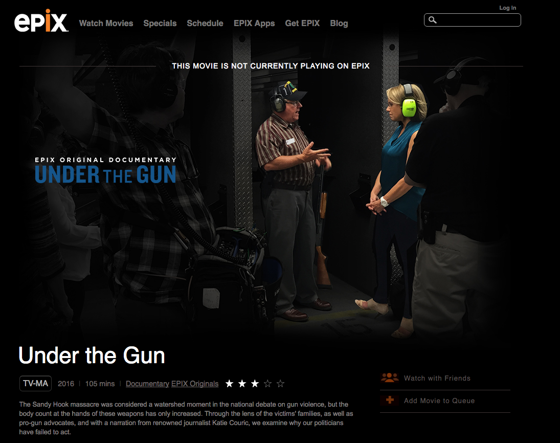 Spokeswoman: Katie Couric gun documentary has not been pulled