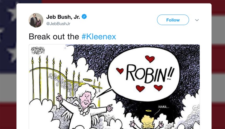 Bush family members share cartoon of Barbara Bush reuniting with late daughter in heaven