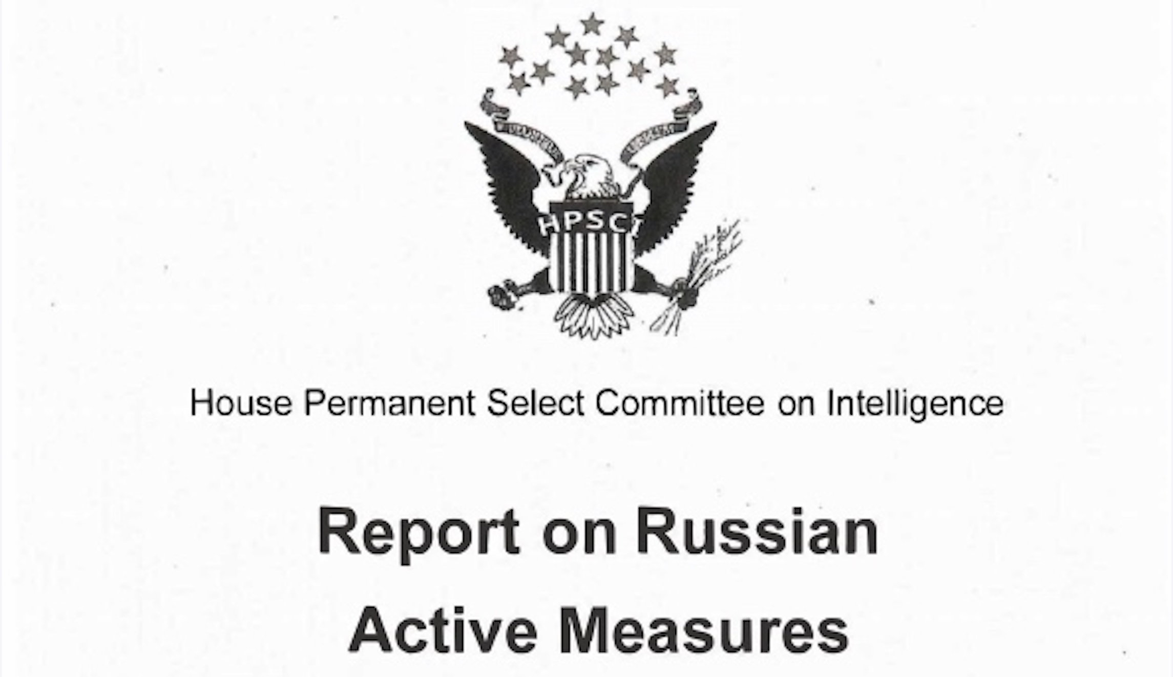 READ: The House Intelligence Committee’s Russia investigation report