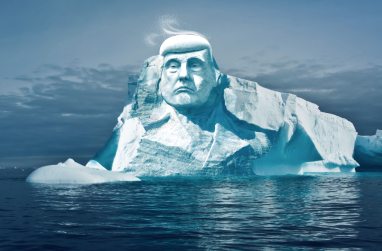 Climate group raising money to carve Trump’s face into Arctic ice