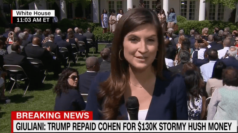 CNN does live segment on Stormy Daniels at White House prayer event