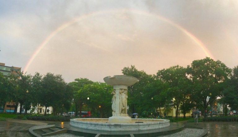 Double rainbow appears over DC
