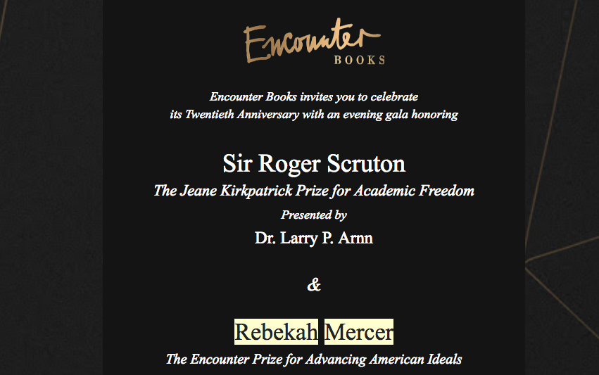 Rebekah Mercer to win free speech award