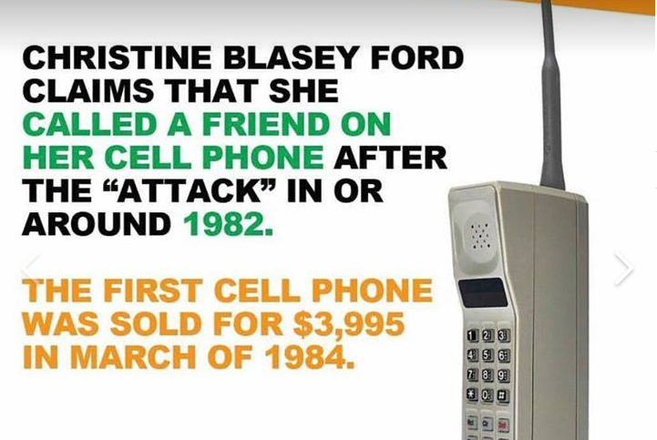 Fact Check: Did Dr. Christine Blasey Ford Claim to Use a Cell Phone Prior to Their Commercial Existence?