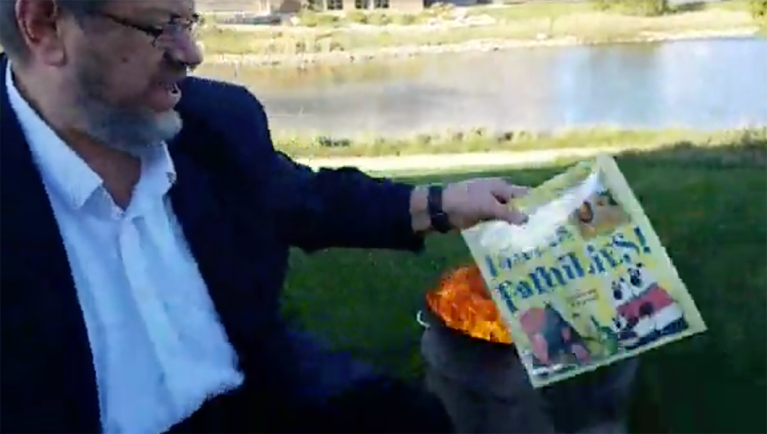 Iowa man burns library books ahead of town’s Pride festival
