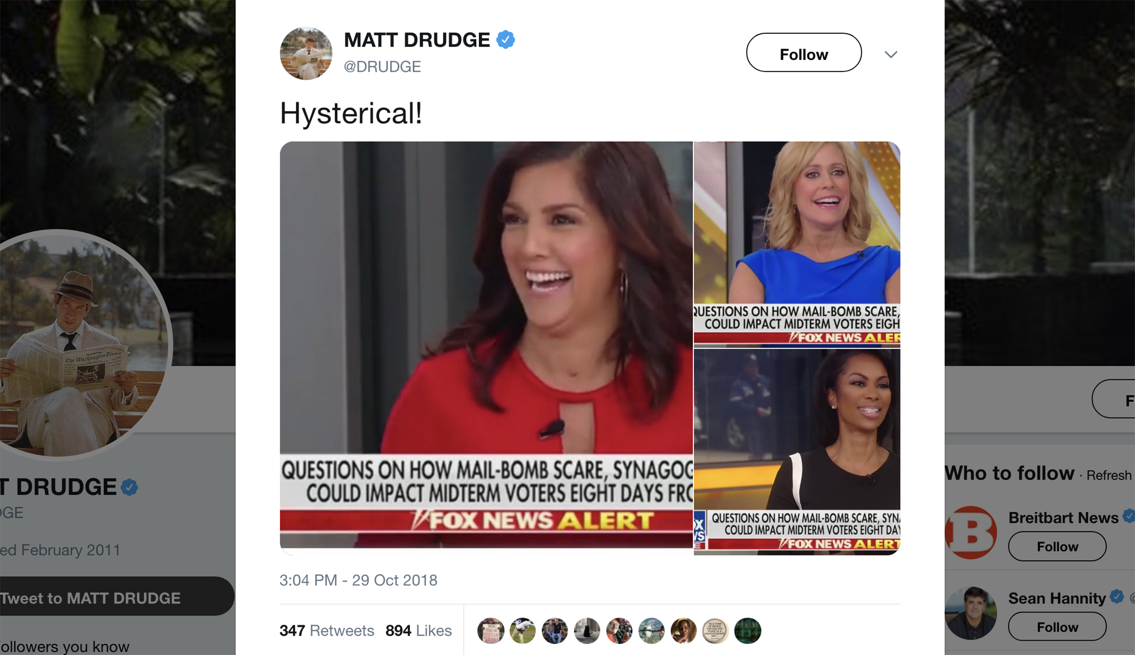 Fox News hits back at Matt Drudge criticism: ‘Absolutely no joking or laughing’ about synagogue shooting