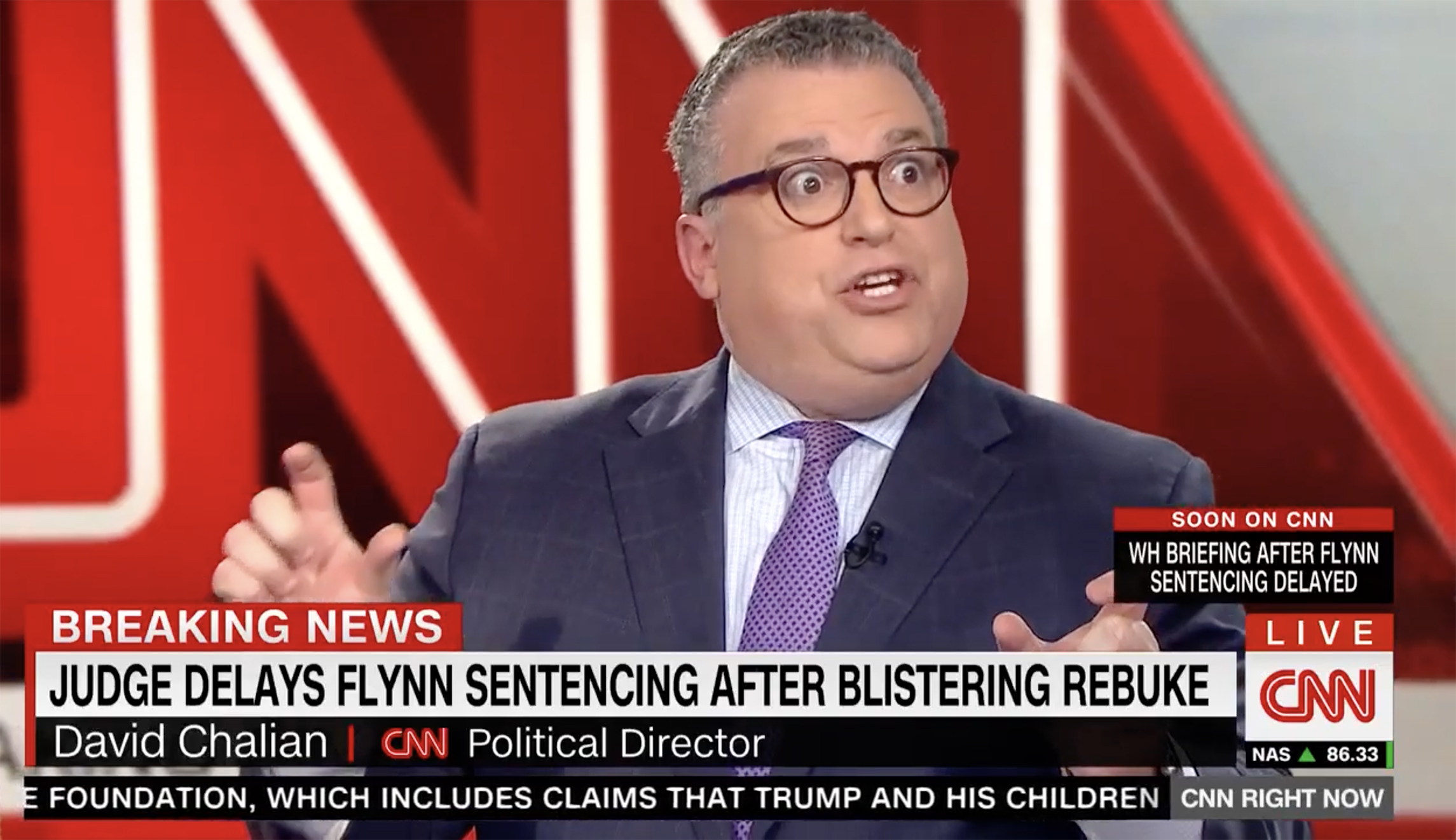 CNN’s David Chalian belly flops on Michael Flynn’s delayed sentence and Trump