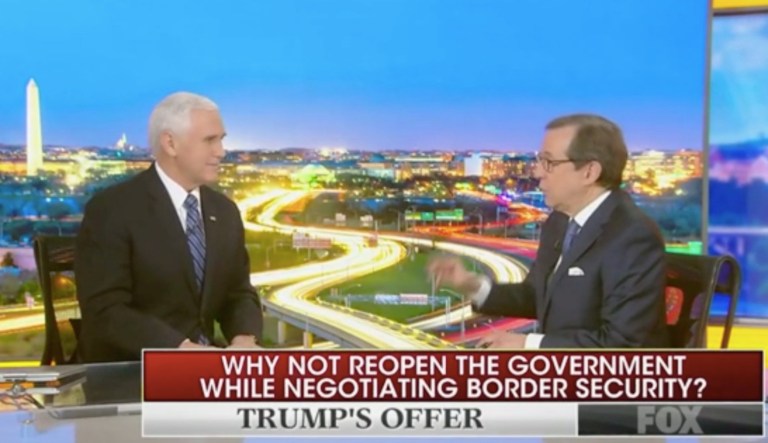 Chris Wallace grills Pence: Aren’t you using the border wall as leverage?