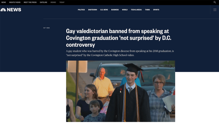 NBC News takes first place in media’s race to destroy Covington Catholic