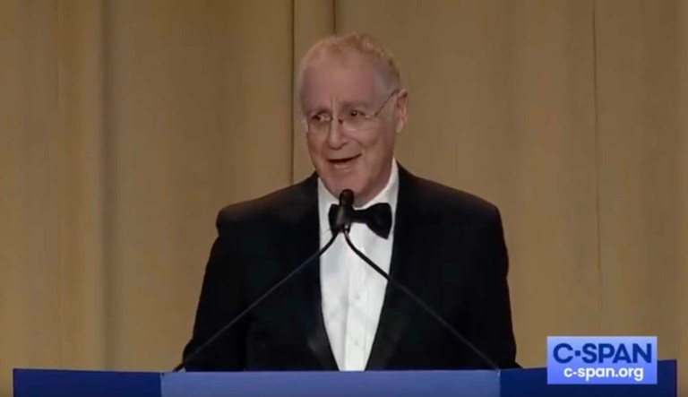 Applause at White House media dinner as historian accuses Trump of ‘sustained assault on truth’