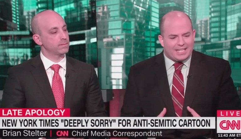 CNN’s Brian Stelter says NYT cartoon ‘straight out of Nazi propaganda’