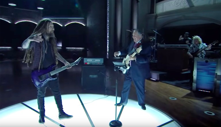 Why is Mike Huckabee rocking out with the guitarist from Korn?