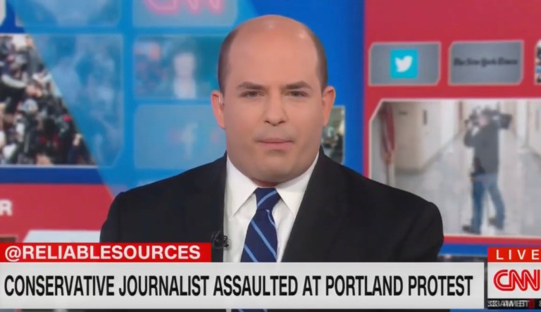 CNN’s Brain Stelter defends journalist attacked by antifa