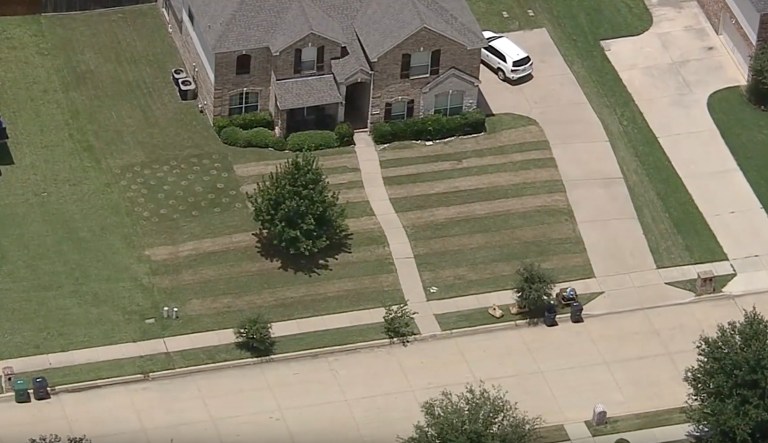 Teen honors friend by mowing American flag into his lawn