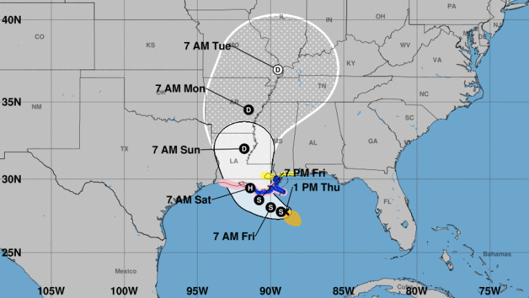 Louisiana faces three-way flood threat as Tropical Storm Barry approaches