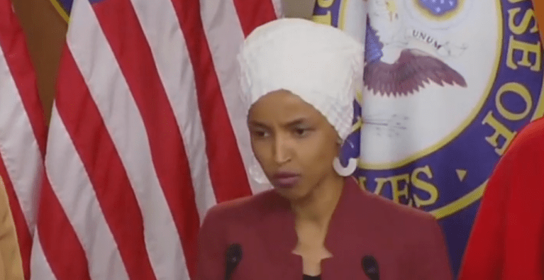 WATCH: Ilhan Omar declines to respond to Trump claiming she supports al Qaeda
