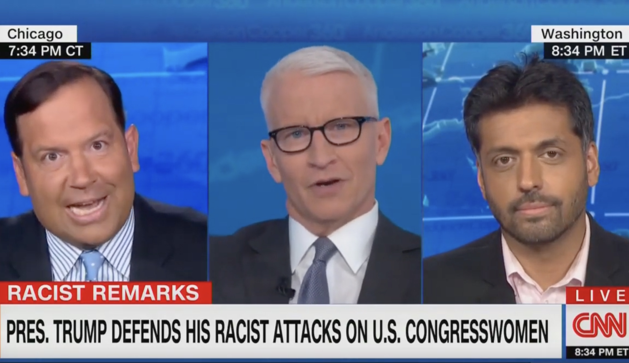 WATCH: Anderson Cooper ends segment as CNN contributors accuse the other of supporting bigotry, racism