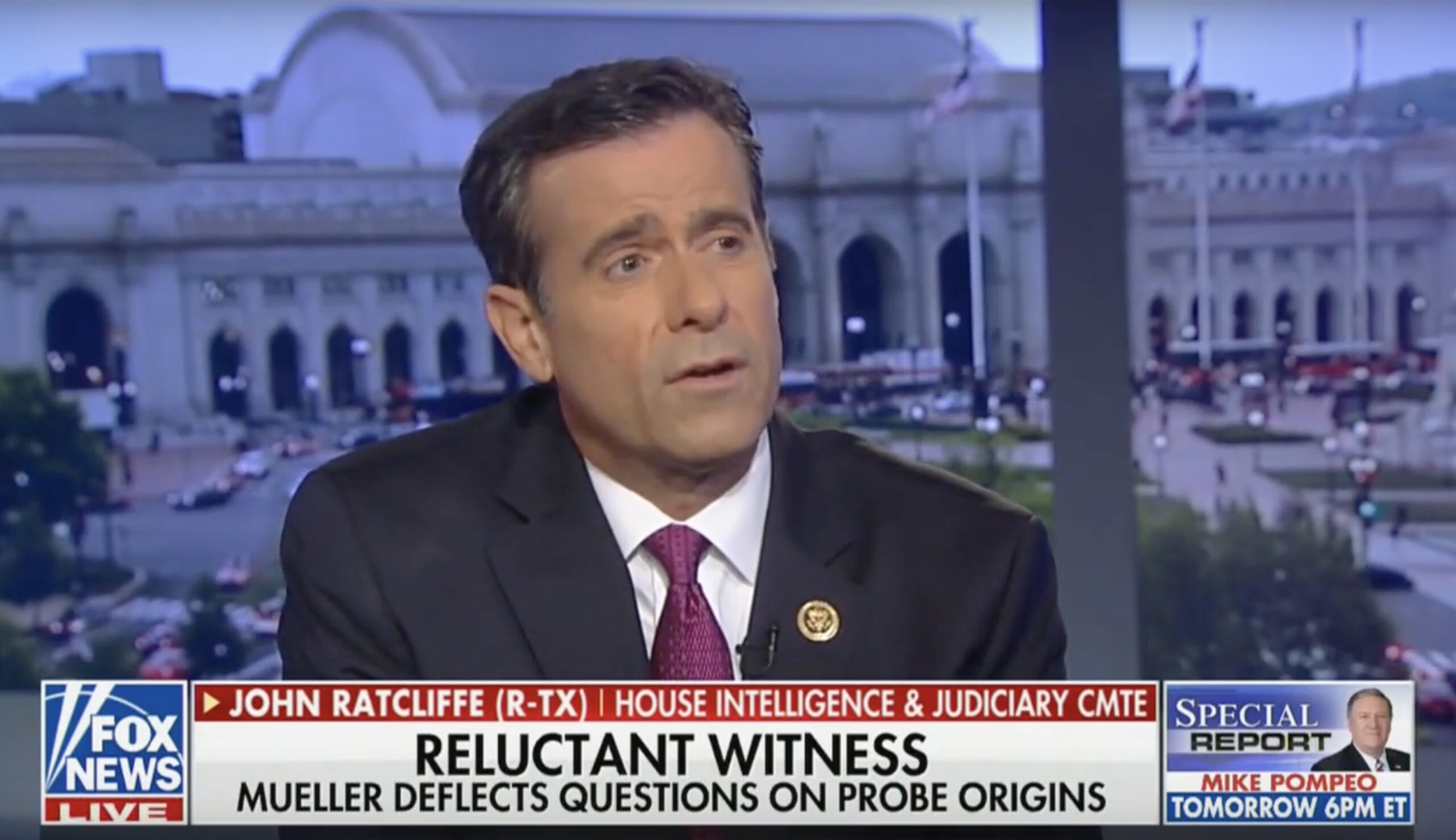 John Ratcliffe: Mueller could not testify about Obama-Russia question because DOJ is investigating