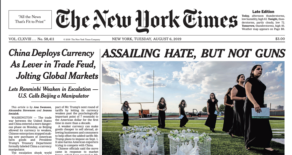 New York Times changes headline on Trump shooting response after ...