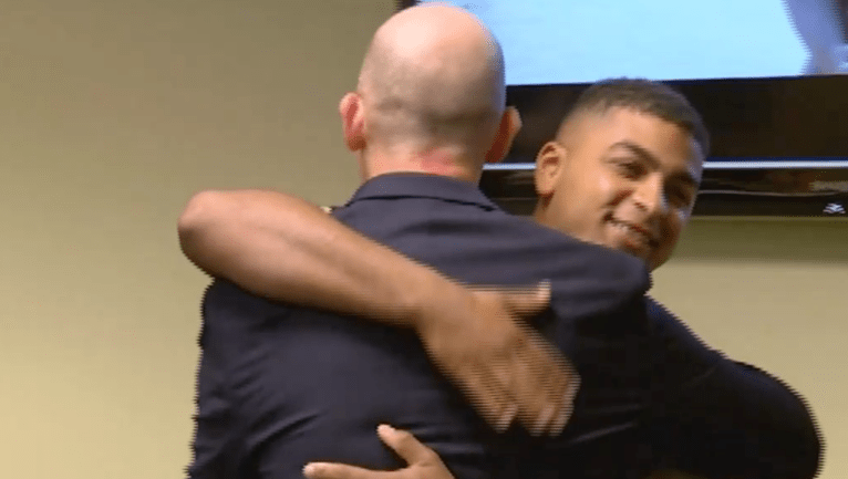 Retiring FBI agent has emotional reunion with Marine he rescued as infant