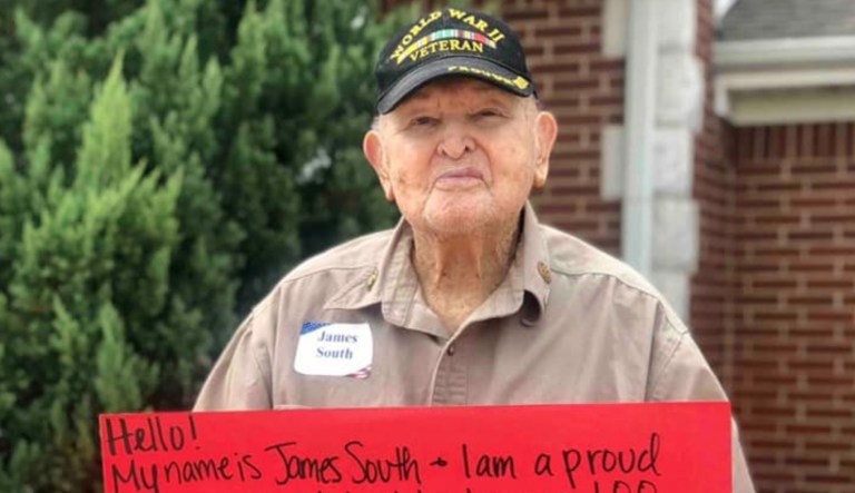 World War II veteran wishes for 100 cards on 100th birthday