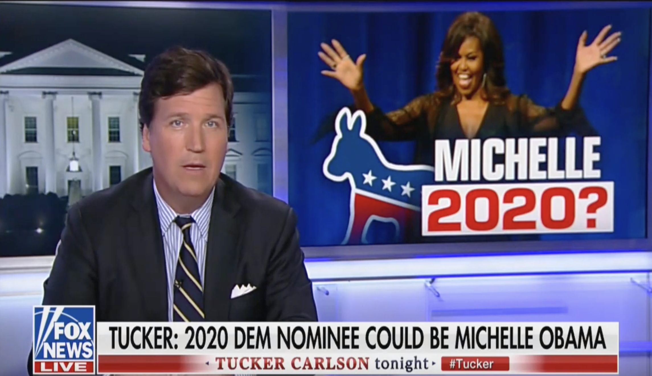 ‘Don’t bet against Michelle Obama’: Tucker Carlson predicts former first lady will be 2020 Democratic nominee