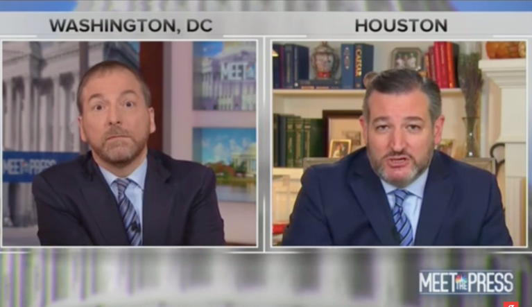 ‘You do?’: Chuck Todd laughs at Ted Cruz during spat about Ukrainian meddling in 2016 elections