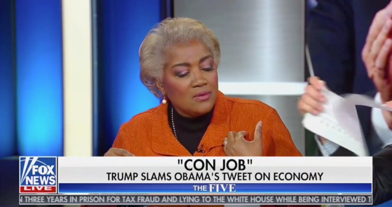‘I pulled a Pelosi’: Fox’s Jesse Watters tears Donna Brazile’s papers to shreds on-air