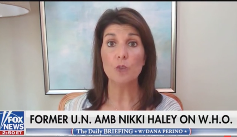 ‘Always have their hand out’: Nikki Haley backs Trump threat to cut WHO funding