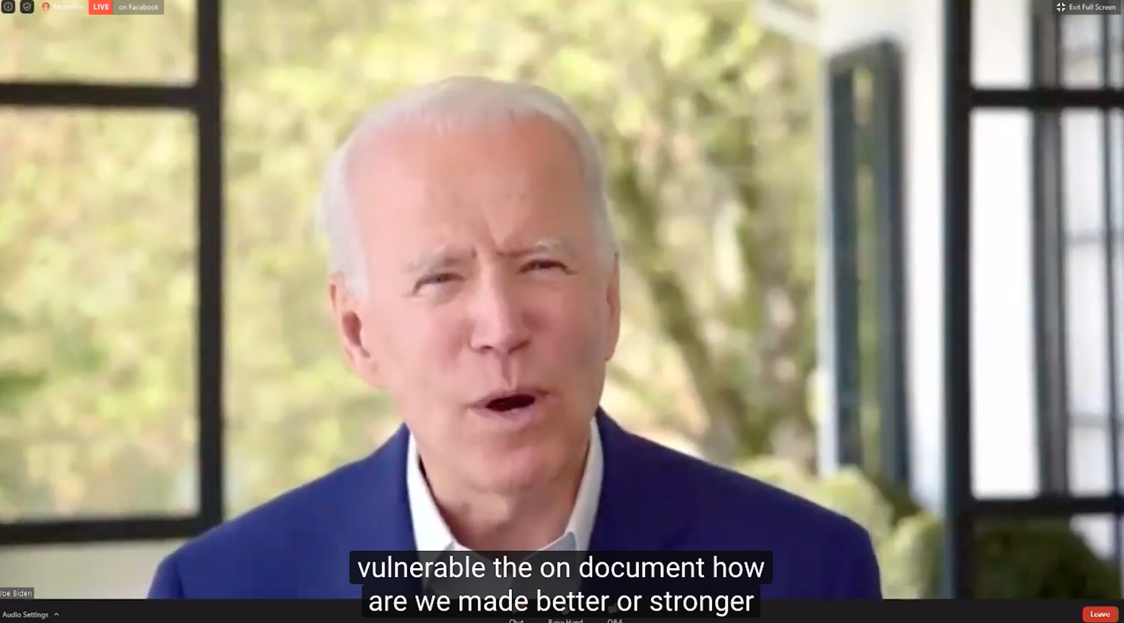 The bear is loose: Biden breaks out of the basement for virtual campaign event