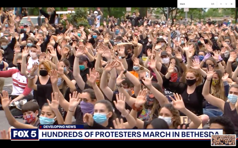 ‘Everything in my power to educate my community’: Protesters recite oath to speak out against racism
