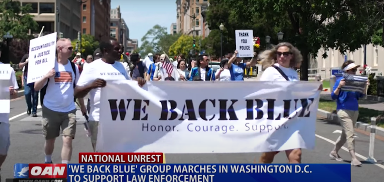Pro-police protesters organize ‘We Back Blue’ march in DC and honor slain former police captain David Dorn