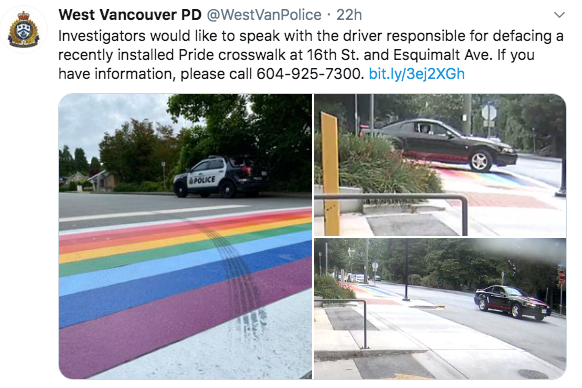 West Vancouver, where tire treads are hate symbols