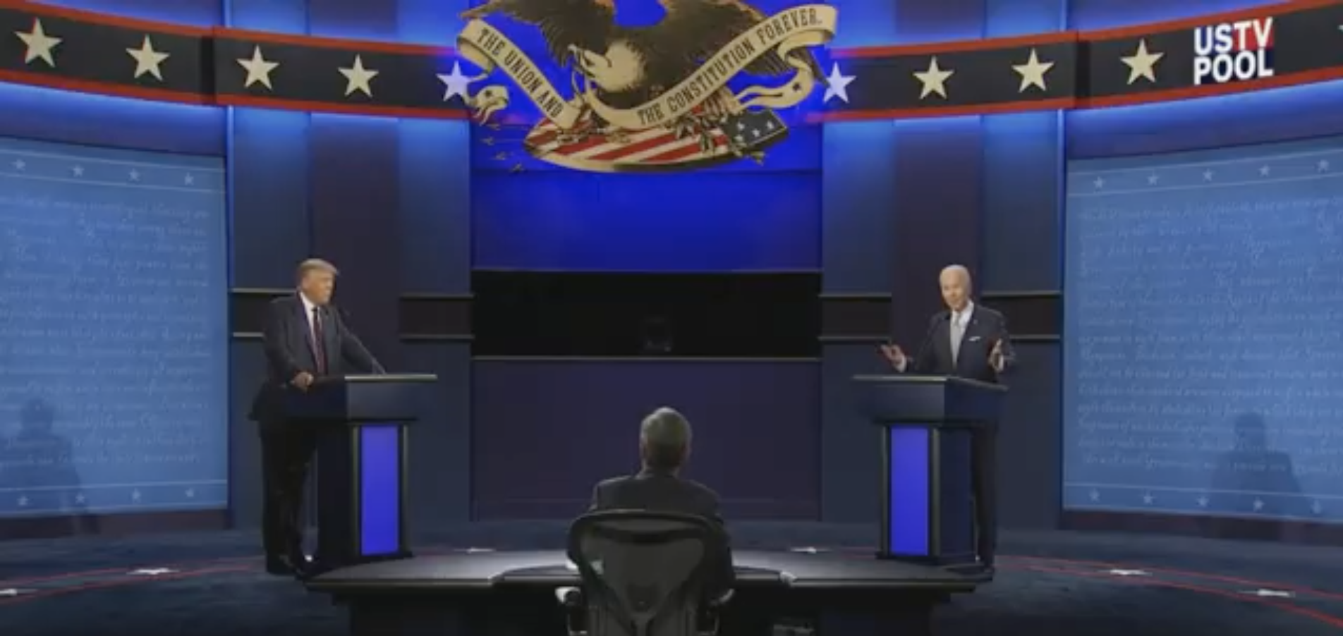 Trump spars with Chris Wallace in presidential debate: ‘I guess I’m debating you, not him’