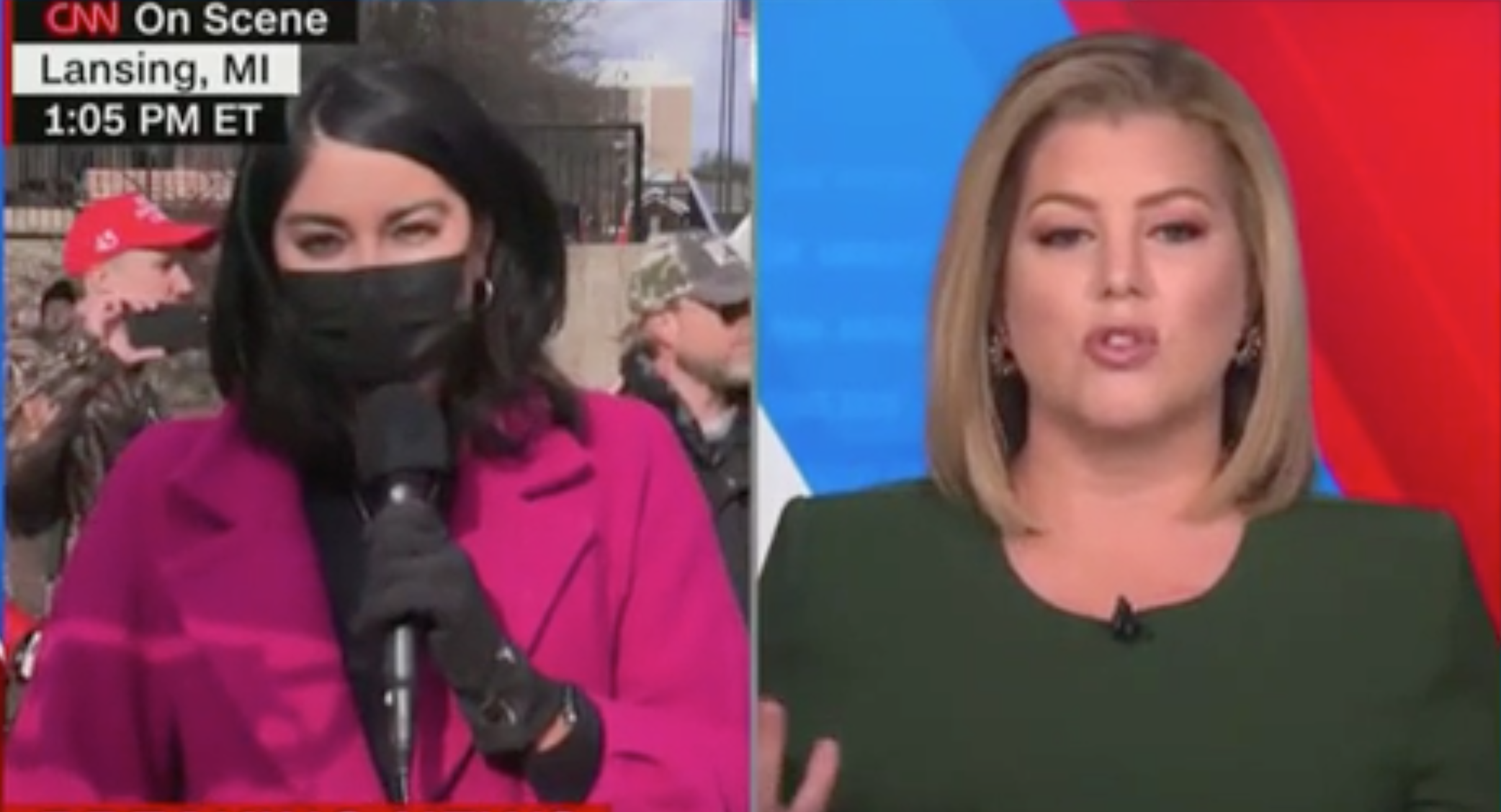 MAGA protesters drown out live CNN segment by shouting, ‘CNN sucks’